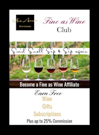 a flyer for the time as wine club